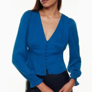NWT Aritzia Blue Spellbound Blouse, XXS